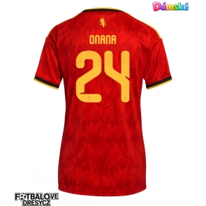 Belgie Amadou Onana #24 Dámské Domácí Dres MS 2026 Krátký Rukáv